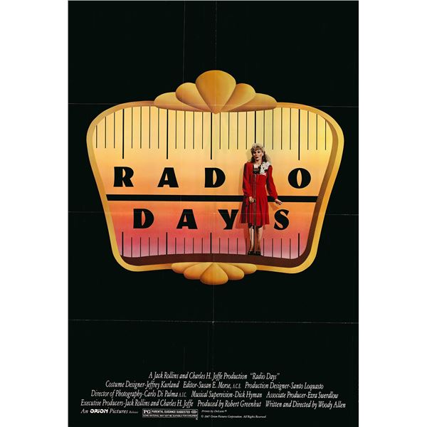 Radio Days original 1987 vintage one sheet movie poster