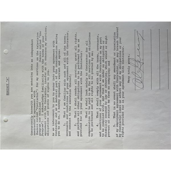 Al Green signed contract