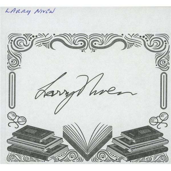 Larry Niven signed bookplate