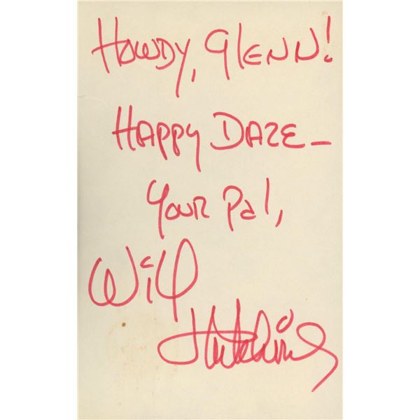 Will Hutchins original signature