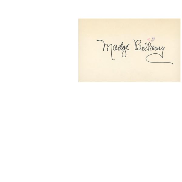 Madge Bellamy signature cut