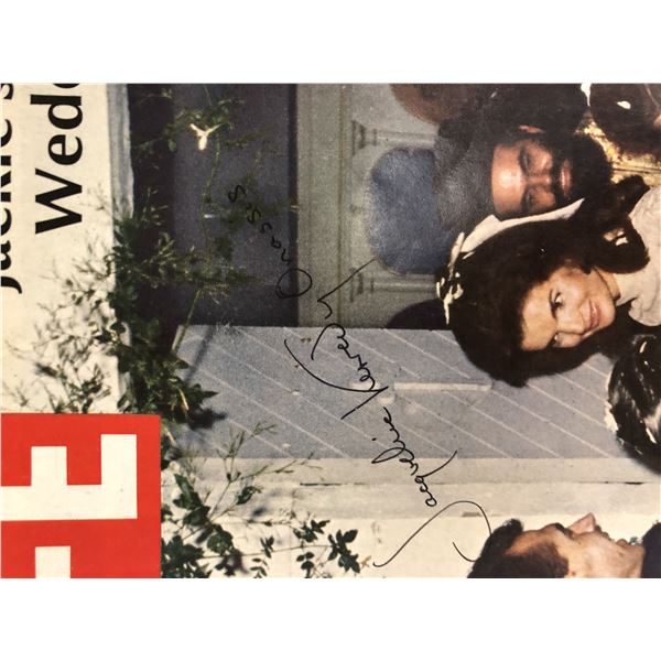 Jacqueline Kennedy Onassis signed Life Magazine