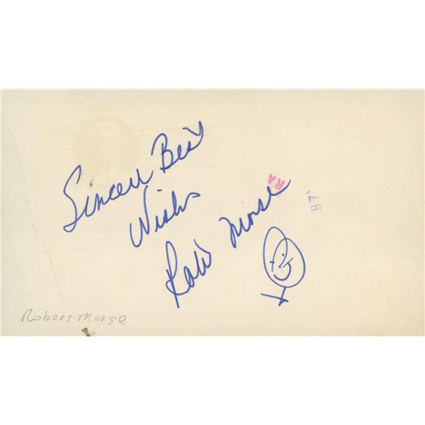 Robert Morse signed note