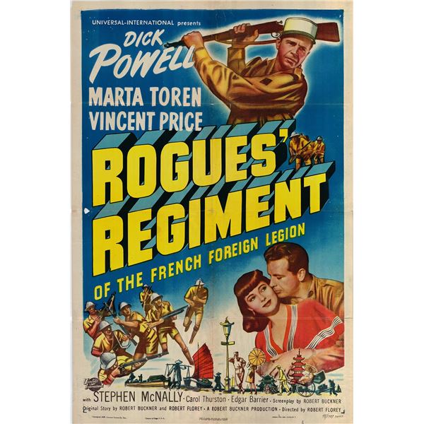 Rogues' Regiment original 1948 vintage one sheet movie poster