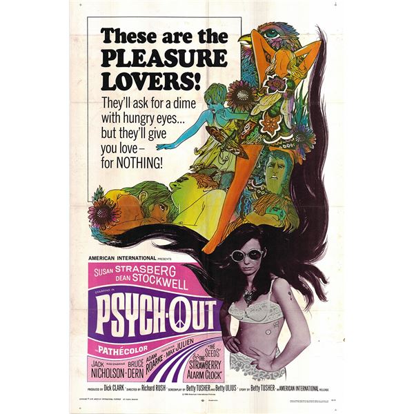 Psych-Out original 1968 vintage one sheet movie poster