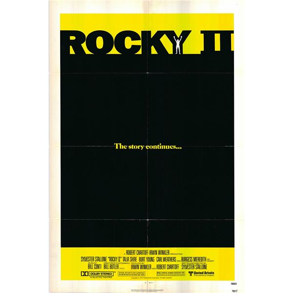 Rocky II original 1979 vintage one sheet movie poster