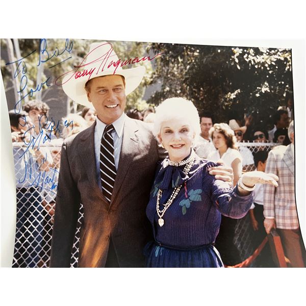 Larry Hagman and Mary Martin signed photo