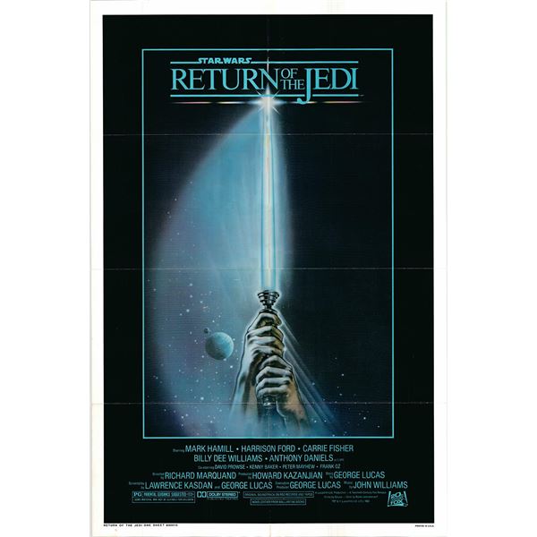 Return of the Jedi original 1983 vintage one sheet movie poster