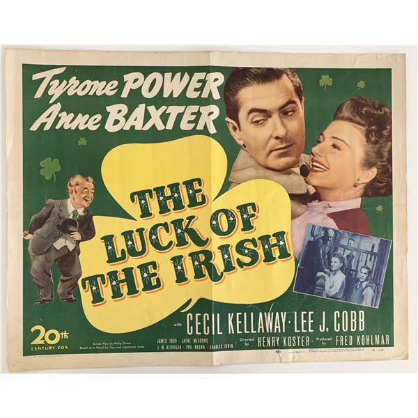 The Luck of the Irish vintage movie poster