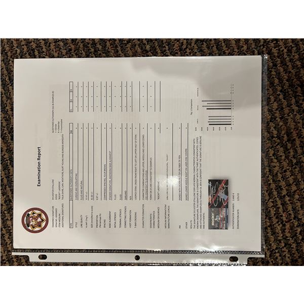 Rocky signed laser disc