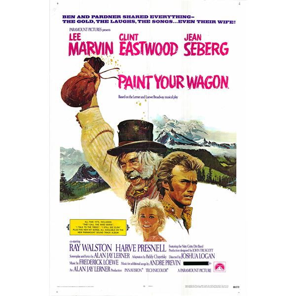 Paint Your Wagon original 1969 vintage one sheet movie poster