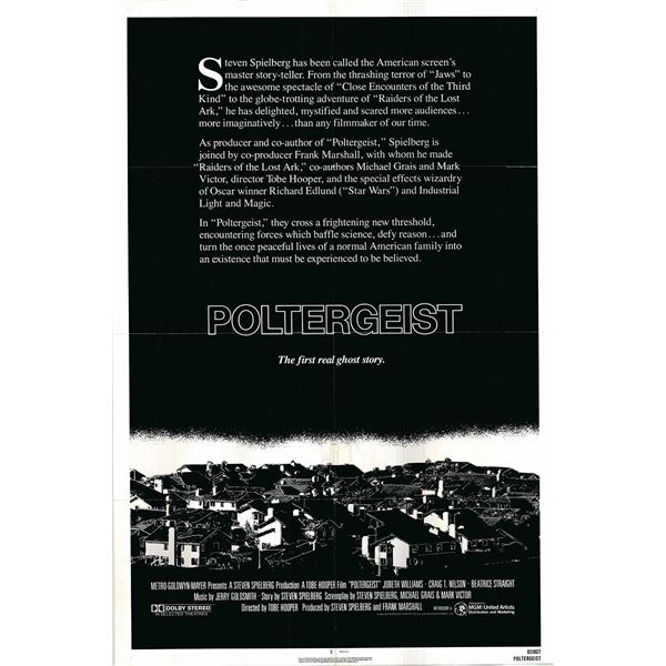 Poltergeist original 1982 vintage one sheet movie poster