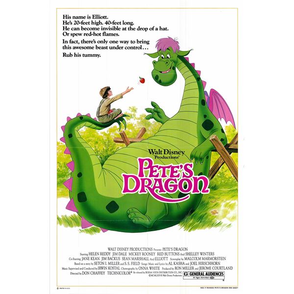 Pete's Dragon original 1984R vintage one sheet movie poster