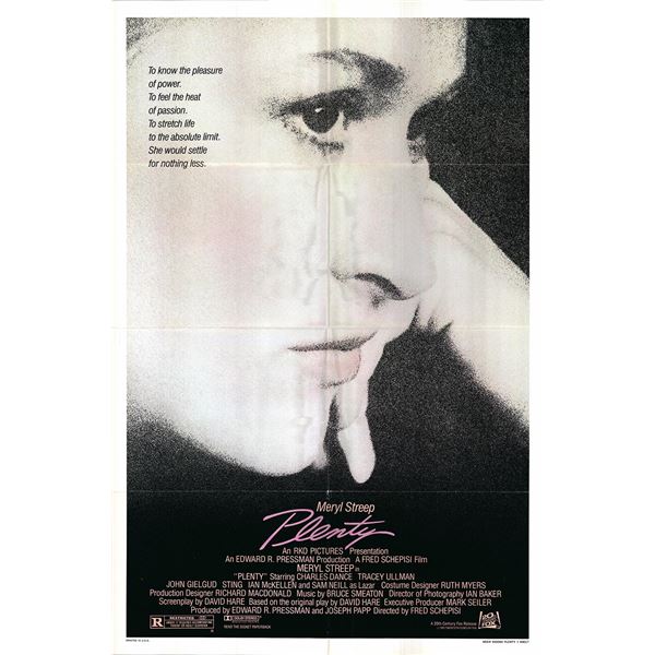 Plenty original 1985 vintage one sheet movie poster