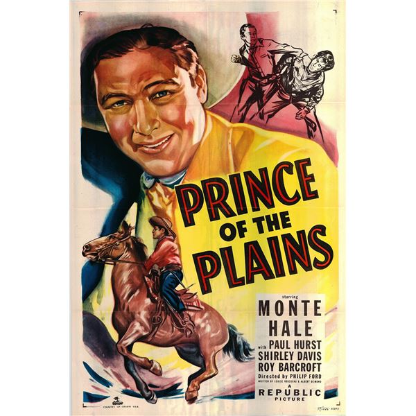 Prince of the Plains original 1949 vintage one sheet movie poster
