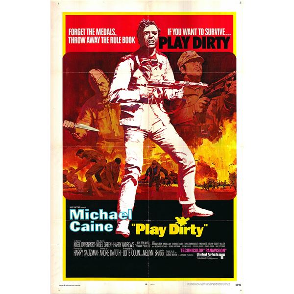Play Dirty original 1969 vintage one sheet movie poster