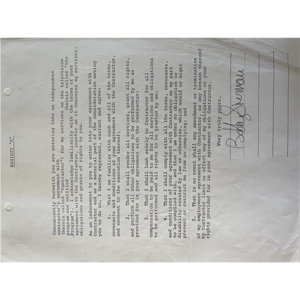 Bobby Sherman signed contract