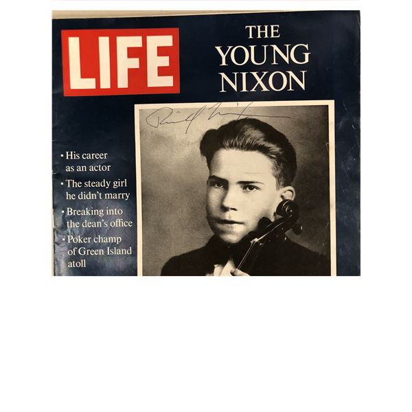 Richard Nixon signed Life Magazine