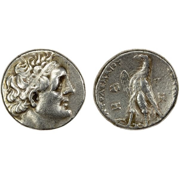 PTOLEMAIC: Ptolemy III Euergetes, 246-222 BC, AR tetradrachm (14.17g), Sidon, year 3 (245/4 BC), VF