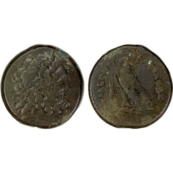 PTOLEMAIC: Ptolemy IV Philopator, 225-205 BC, AE drachm (69.94g), Alexandria, 220-219 BC, VF