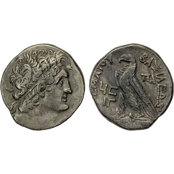PTOLEMAIC: Kleopatra III & Ptolemy X Alexander I, 107-101 BC, AR tetradrachm (12.86g), Alexandria, y