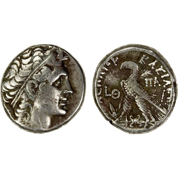 PTOLEMAIC: Kleopatra VII Thea Neotera, 51-30 BC, AR tetradrachm (14.48g), Alexandria, year 9 (44/3 B