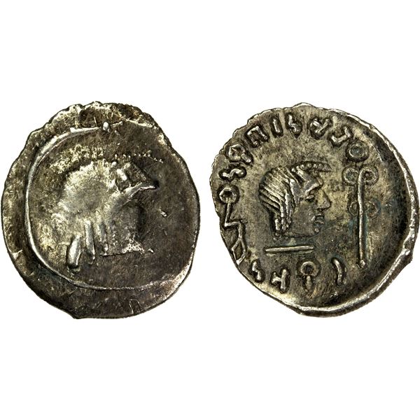 HIMYARITE: Amdan Bayyin, 1st/2nd century AD, AR unit (1.19g), Raydan, VF