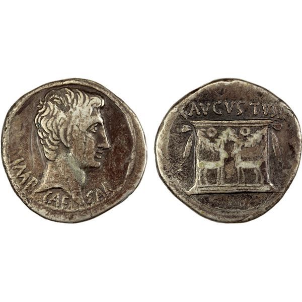 ROMAN EMPIRE: Augustus, 27 BC-14 AD, AR cistophorus (11.03g), Ephesus, 24-20 BC, VF