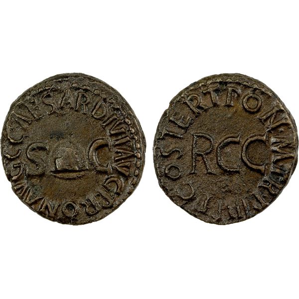 ROMAN EMPIRE: Caligula, 37-41 AD, AE quadrans (3.30g), Rome, 39-40 AD, VF-EF