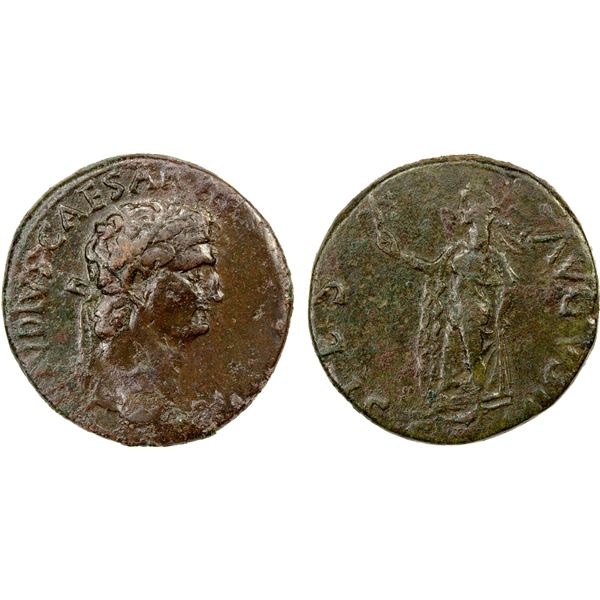 ROMAN EMPIRE: Claudius, 41-54 AD, AE sestertius (18.32g), Rome, 41-50 AD, F-VF