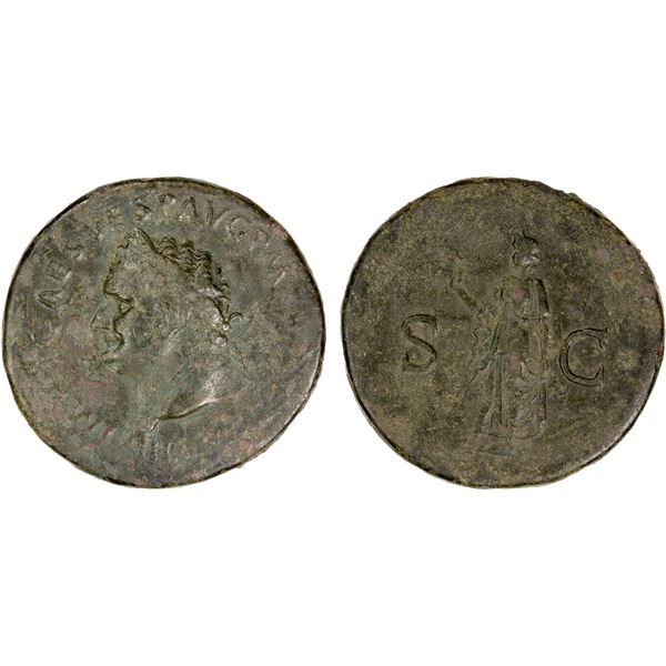 ROMAN EMPIRE: Titus, 79-81 AD, AE sestertius (25.46g), Rome, 80-81 AD, F-VF