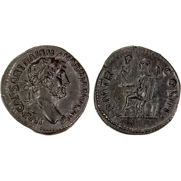 ROMAN EMPIRE: Hadrian, 117-138 AD, AR denarius (2.87g), Rome, 121-123 AD, VF-EF