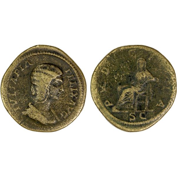 ROMAN EMPIRE: Julia Domna, 211-217 AD, AE sestertius (27.63g), Rome, F-VF