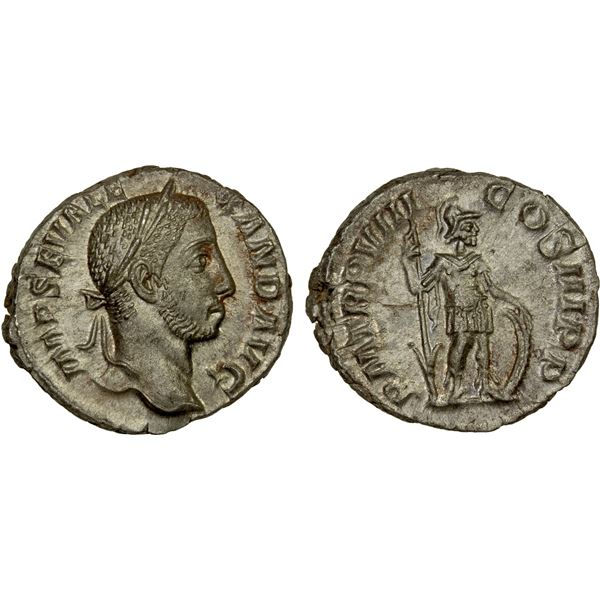 ROMAN EMPIRE: Severus Alexander, 222-235 AD, AR denarius (3.26g), Rome, 229 AD, EF-AU