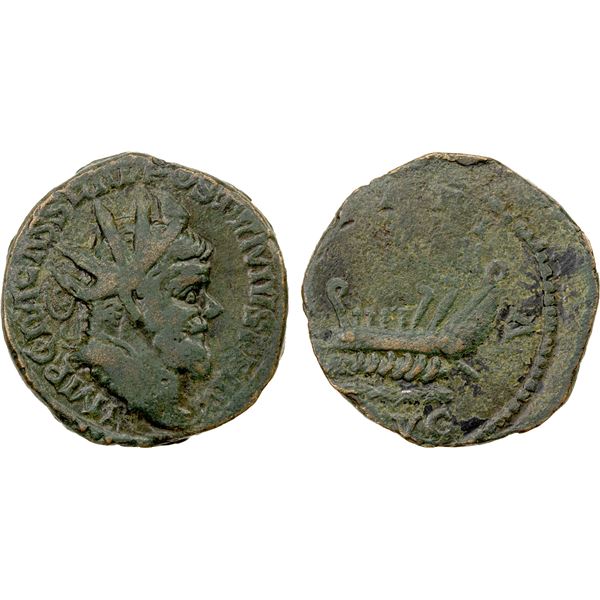 ROMAN EMPIRE: Postumus, 260-269 AD, AE double sestertius (17.17g), Treveri (Trier), VF