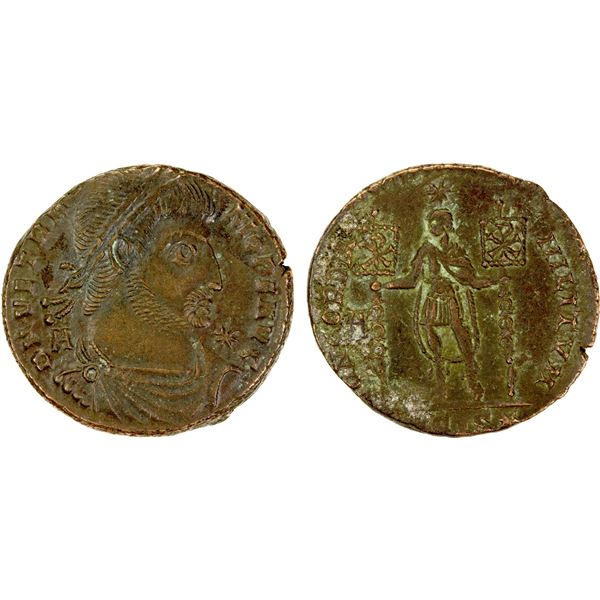 ROMAN EMPIRE: Vetranio, 350 AD, AE centenionalis (5.67g), Siscia, VF-EF