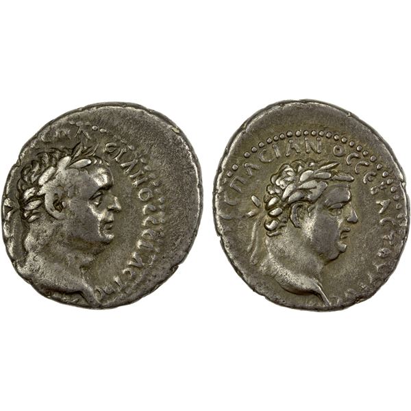 ROMAN PROVINCIAL: CAPPADOCIA: Vespasian, with Titus as caesar, 69-79 AD, AR didrachm (6.55g), Caesar