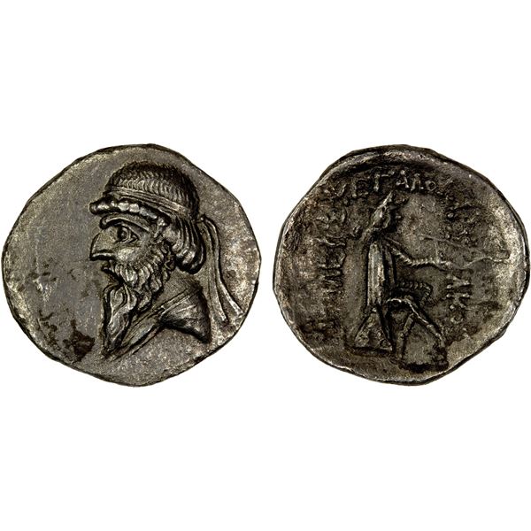 PARTHIAN KINGDOM: Mithradates I, c. 171-138 BC, AR drachm (3.17g), VF-EF