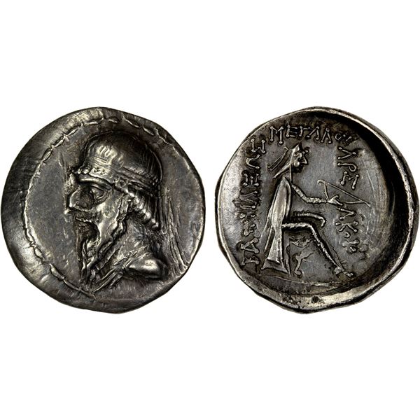 PARTHIAN KINGDOM: Mithradates I, c. 171-138 BC, AR drachm (4.27g), VF-EF