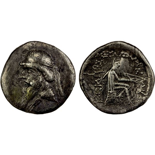 PARTHIAN KINGDOM: Mithradates I, c. 171-138 BC, AR drachm (4.09g), VF