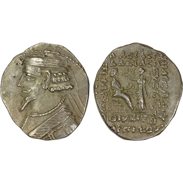 PARTHIAN KINGDOM: Phraatakes, ca. 2 BC-4 AD, AR tetradrachm (10.86g), Seleukia on the Tigris, SE 310