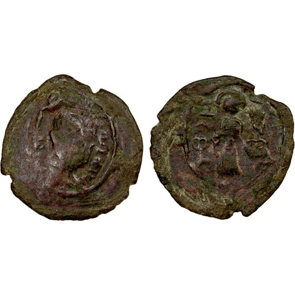ARAB-SASANIAN: Anonymous, AE pashiz (2.65g), ND, Fine