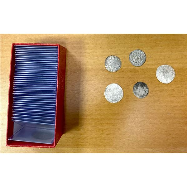 RASULID: LOT of 46 silver dirhams