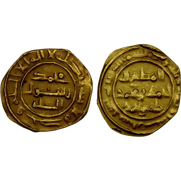 SAFFARID: Ahmad b. Muhammad, 923-963, AV ¼ dinar (1.40g), Sijistan, AH340, VF