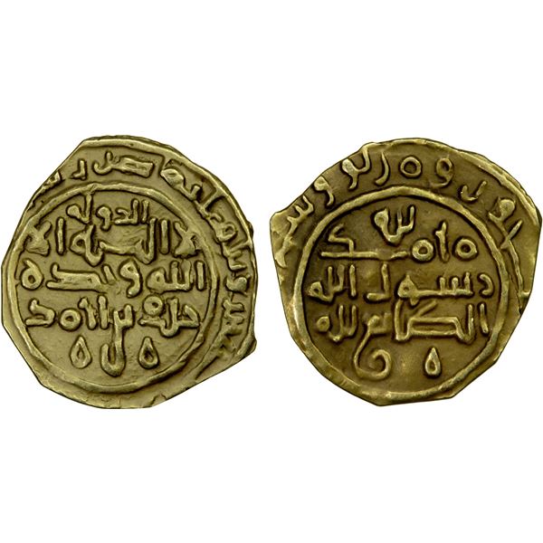 SAFFARID: Khalaf b. Ahmad, 3rd reign, 981-1000, AV fractional dinar (0.96g), Sij(istan), AH37x, bold