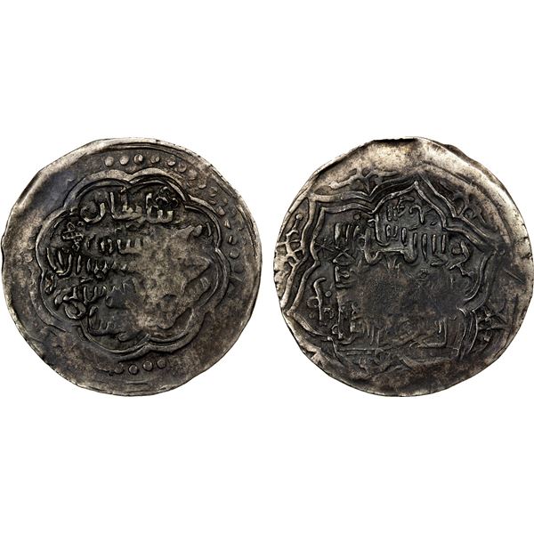SHAHS OF BADAKHSHAN: Shah Baha al-Din, 1344-1358, AR dinar kebeki (7.76g), Badakhshan, AH(7)47, crud
