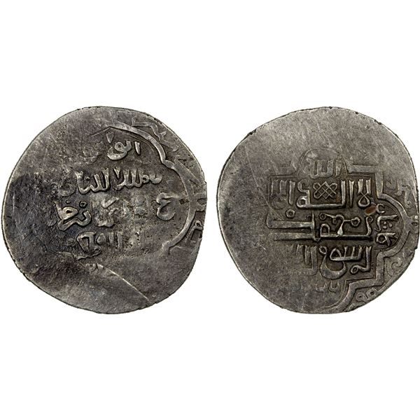 JALAYRIDS: Shaykh Uways I, 1356-1374, AR 2 dinars (3.56g), Kashan, AH766, VF