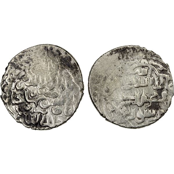 JALAYRIDS: Shaykh Uways I, 1356-1374, AR 2 dinars (3.5g), Yazd, ND, VF