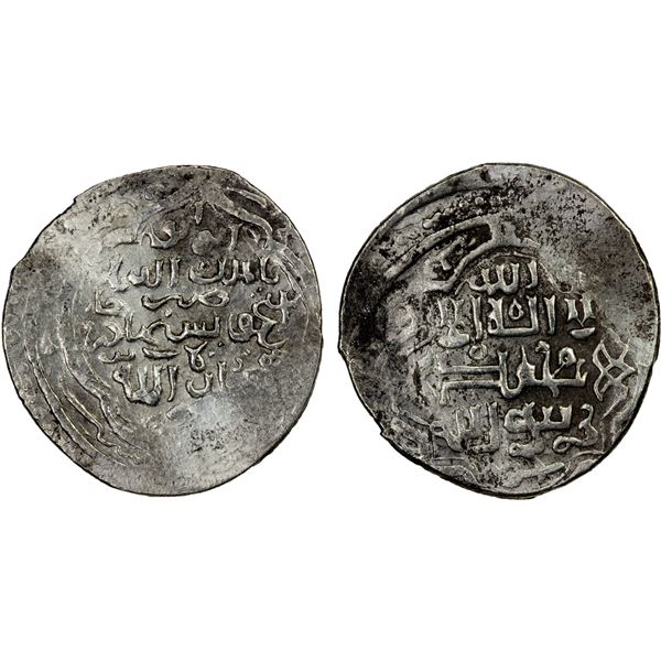 JALAYRIDS: Shaykh Uways I, 1356-1374, AR 2 dinars (3.62g), Lâr, AH766, choice VF