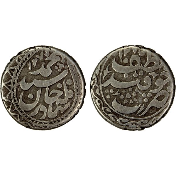 KHOQAND: Malla Khan, 1858-1862, AR tenga (2.86g), Khoqand, AH1275//1275, VF